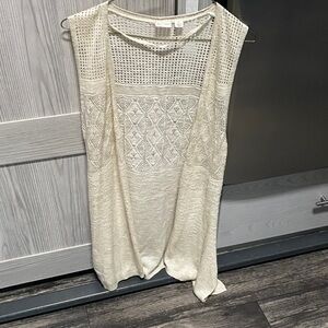 Cato Ivory Textured Tank Top